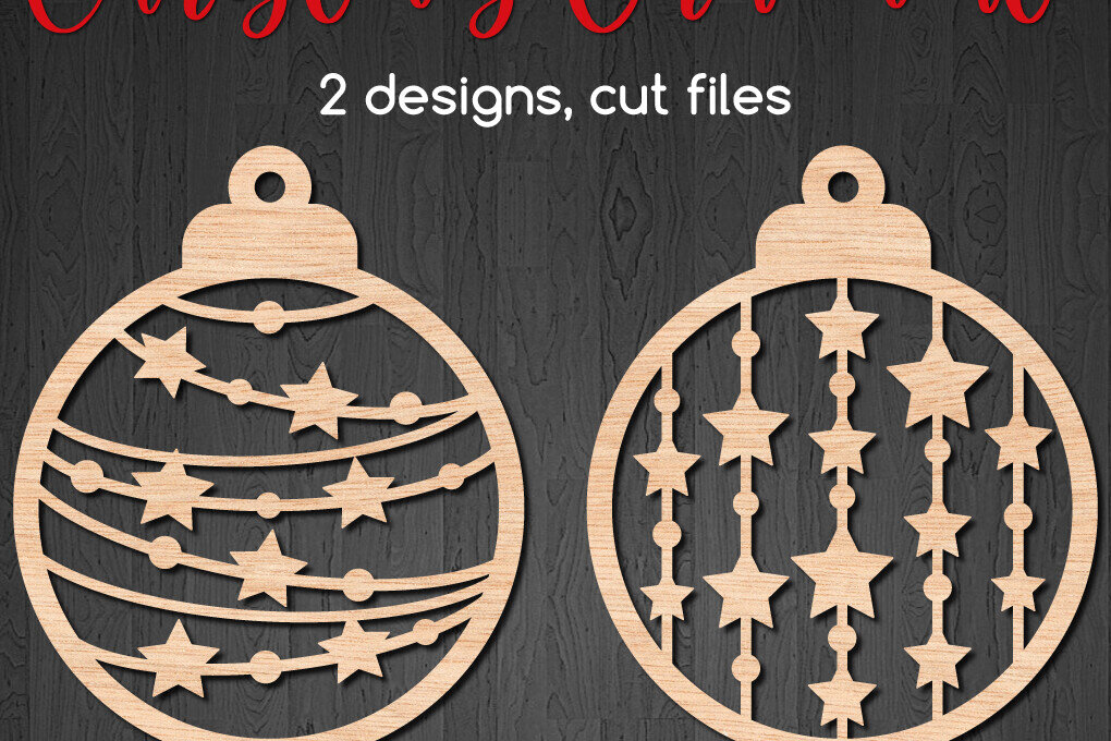 Σετ των 2 Intra απο ξύλο plywood 3mm-4mm πάχος – Στρογγυλά Χριστουγεννιάτικα Στολίδια Δίασταση  20x20 cm INTRAFABR-110345999