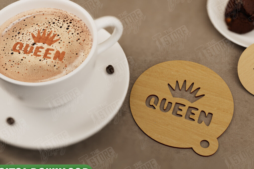 Σετ των 2 Intra απο ξύλο plywood 3mm-4mm πάχος – Στρογγυλό στένσιλ καφέ | Βασίλισσα Δίασταση  20x20 cm INTRAFABR-107517666