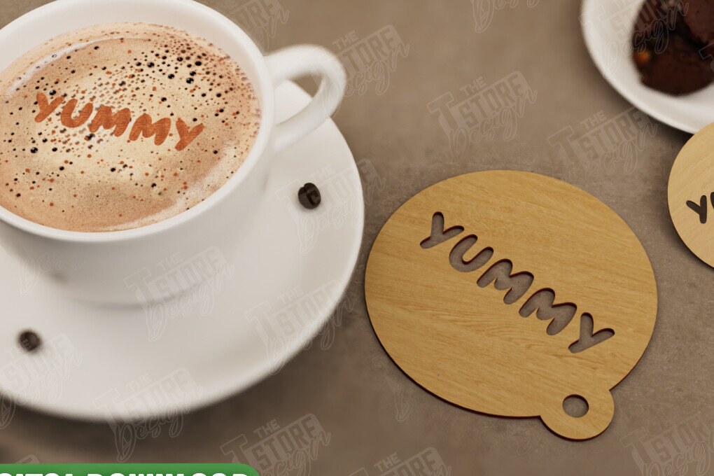 Σετ των 2 Intra απο ξύλο plywood 3mm-4mm πάχος – Στρογγυλό στένσιλ καφέ | Νόστιμο Δίασταση  20x20 cm INTRAFABR-107517681