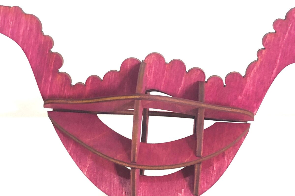 Σετ των 2 Intra απο ξύλο plywood 3mm-4mm πάχος – Στρογγυλή Dino Δίασταση  20x20 cm INTRAFABR-36871384