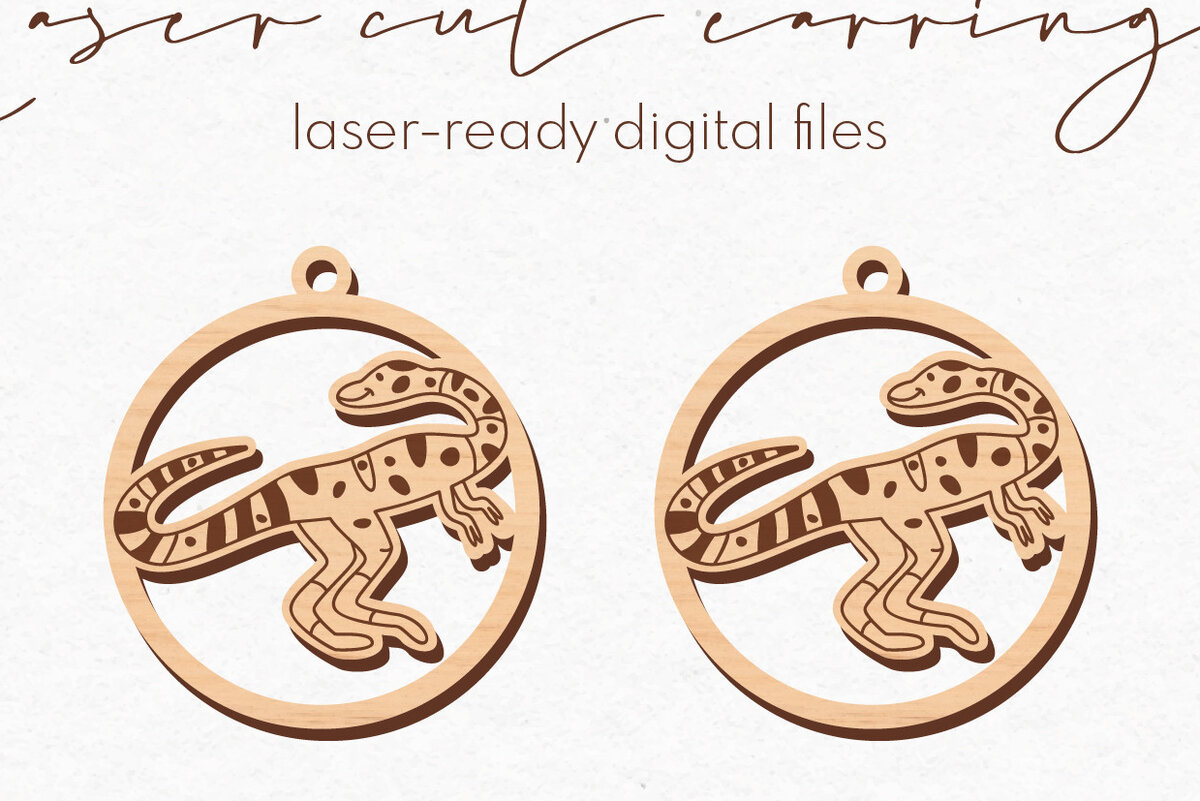 Σετ των 3 Intra απο ξύλο plywood 3mm-4mm πάχος – Στρογγυλά σκουλαρίκια δεινοσαύρων | Δίασταση  5x5 cm INTRAFABR-73066616