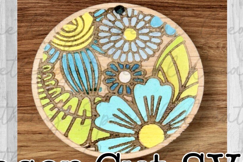 Σετ των 3 Intra απο ξύλο plywood 3mm-4mm πάχος – Στρογγυλά φλοράλ σκουλαρίκια Δίασταση  5x5 cm INTRAFABR-94863089