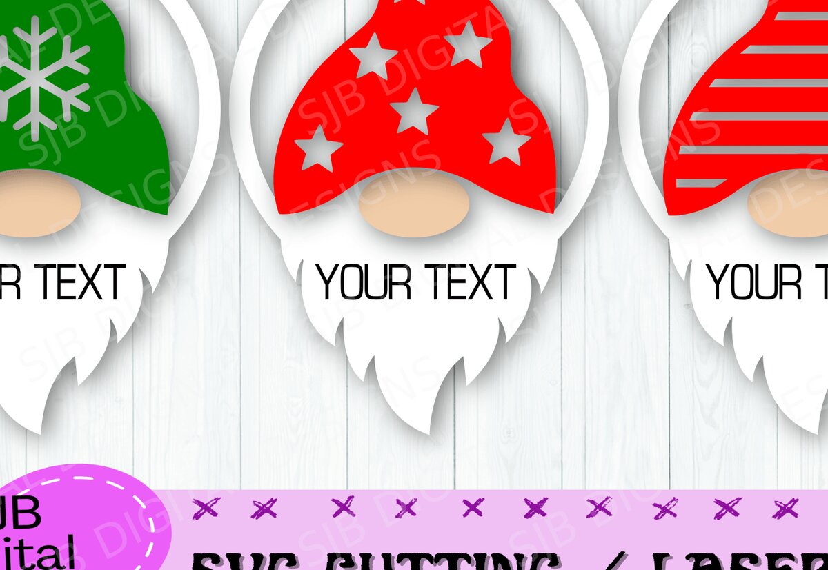 Σετ των 2 Intra απο ξύλο plywood 3mm-4mm πάχος – Στρογγυλό χριστουγεννιάτικο στολίδι Gnome, με στρώσεις Δίασταση  20x20 cm INTRAFABR-39049500