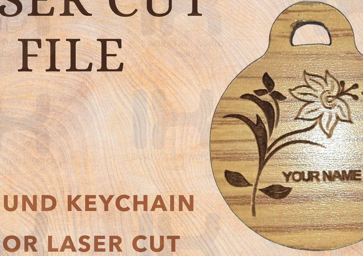 Σετ των 3 Intra απο ξύλο plywood 3mm-4mm πάχος – Στρογγυλό μπρελόκ για Δίασταση  5x5 cm INTRAFABR-82243759