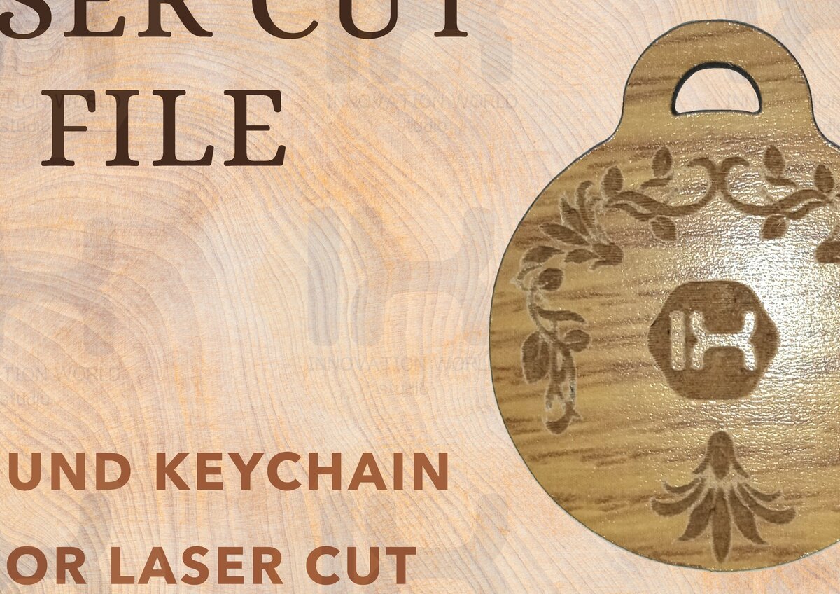 Σετ των 3 Intra απο ξύλο plywood 3mm-4mm πάχος – Στρογγυλό μπρελόκ για Δίασταση  5x5 cm INTRAFABR-82244579