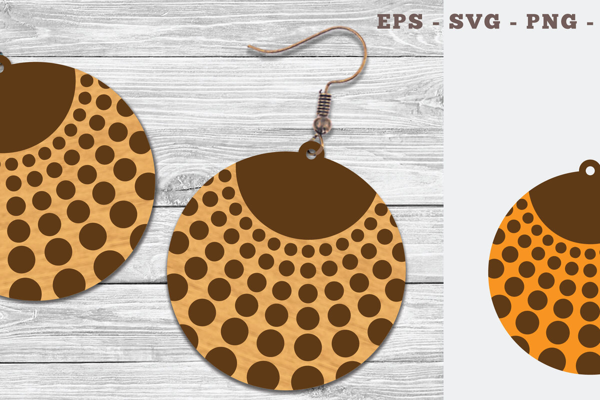 Σετ των 3 Intra απο ξύλο plywood 3mm-4mm πάχος – Στρογγυλά σκουλαρίκια κοπής με λέιζερ 1 Δίασταση  5x5 cm INTRAFABR-106746872