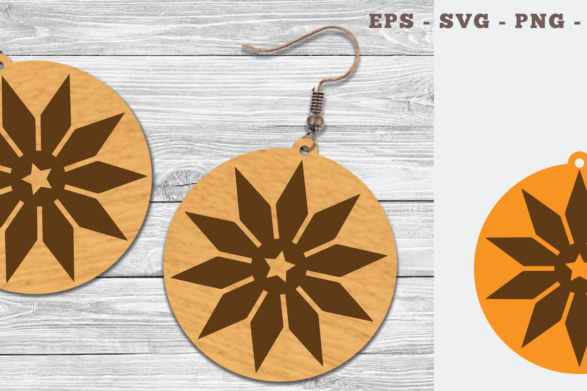 Σετ των 3 Intra απο ξύλο plywood 3mm-4mm πάχος – Στρογγυλά σκουλαρίκια κοπής με λέιζερ 10 Δίασταση  5x5 cm INTRAFABR-106747667