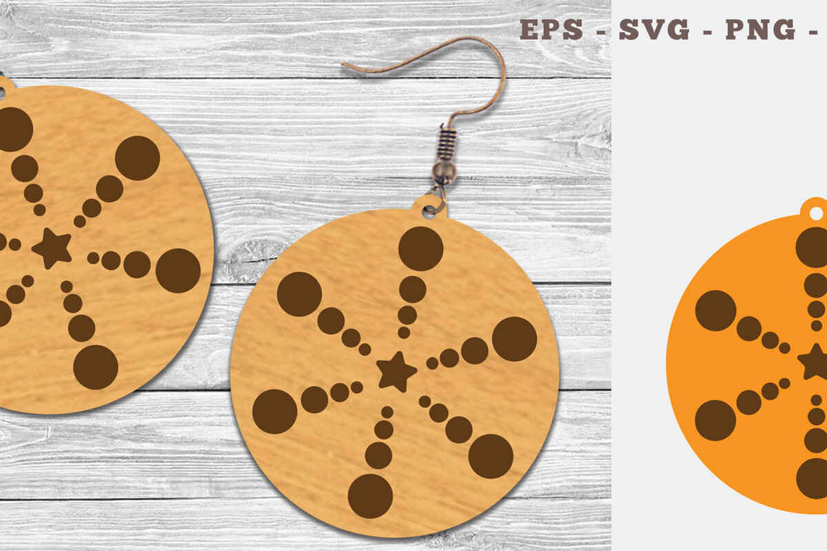 Σετ των 3 Intra απο ξύλο plywood 3mm-4mm πάχος – Στρογγυλά σκουλαρίκια κοπής με λέιζερ 8 Δίασταση  5x5 cm INTRAFABR-106747541