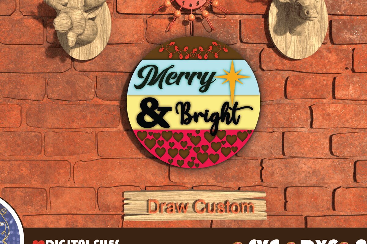 Σετ των 2 Intra απο ξύλο plywood 3mm-4mm πάχος – Στρογγυλή εύθυμη και φωτεινή πινακίδα, Vintage Δίασταση  20x20 cm INTRAFABR-42041913