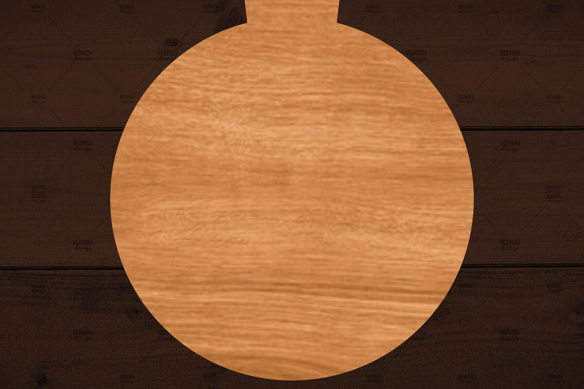 Σετ των 2 Intra απο ξύλο plywood 3mm-4mm πάχος – Στρογγυλό στολίδι, Χριστούγεννα Δίασταση  20x20 cm INTRAFABR-110908710