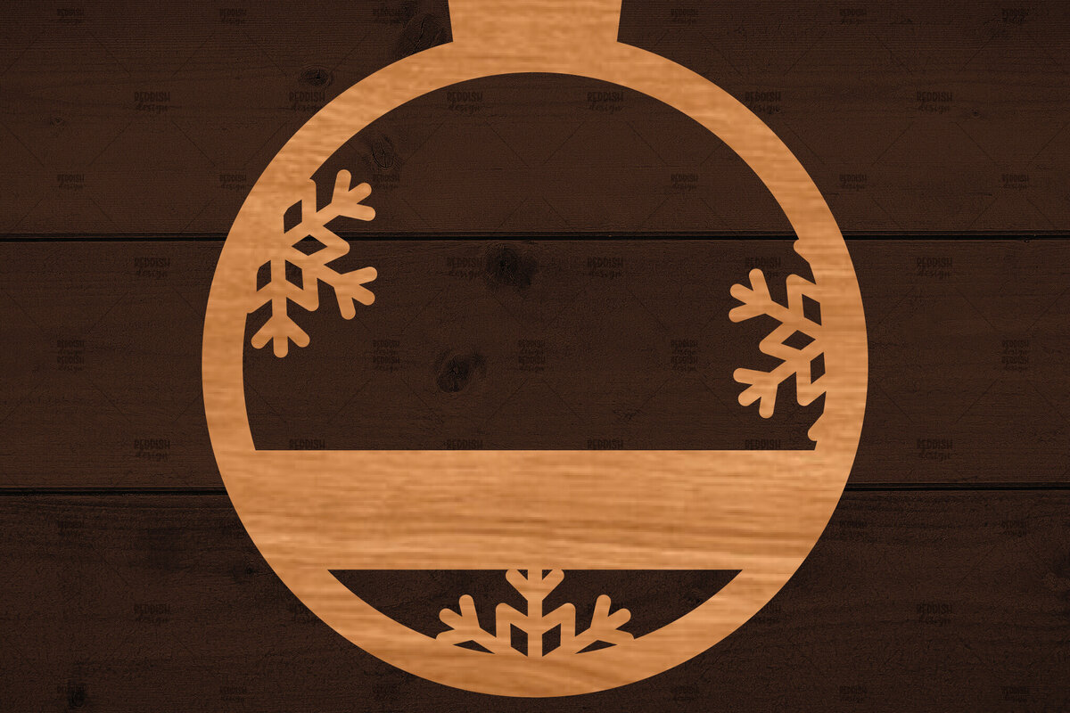 Σετ των 2 Intra απο ξύλο plywood 3mm-4mm πάχος – Στρογγυλό στολίδι, Χριστούγεννα Δίασταση  20x20 cm INTRAFABR-110908407