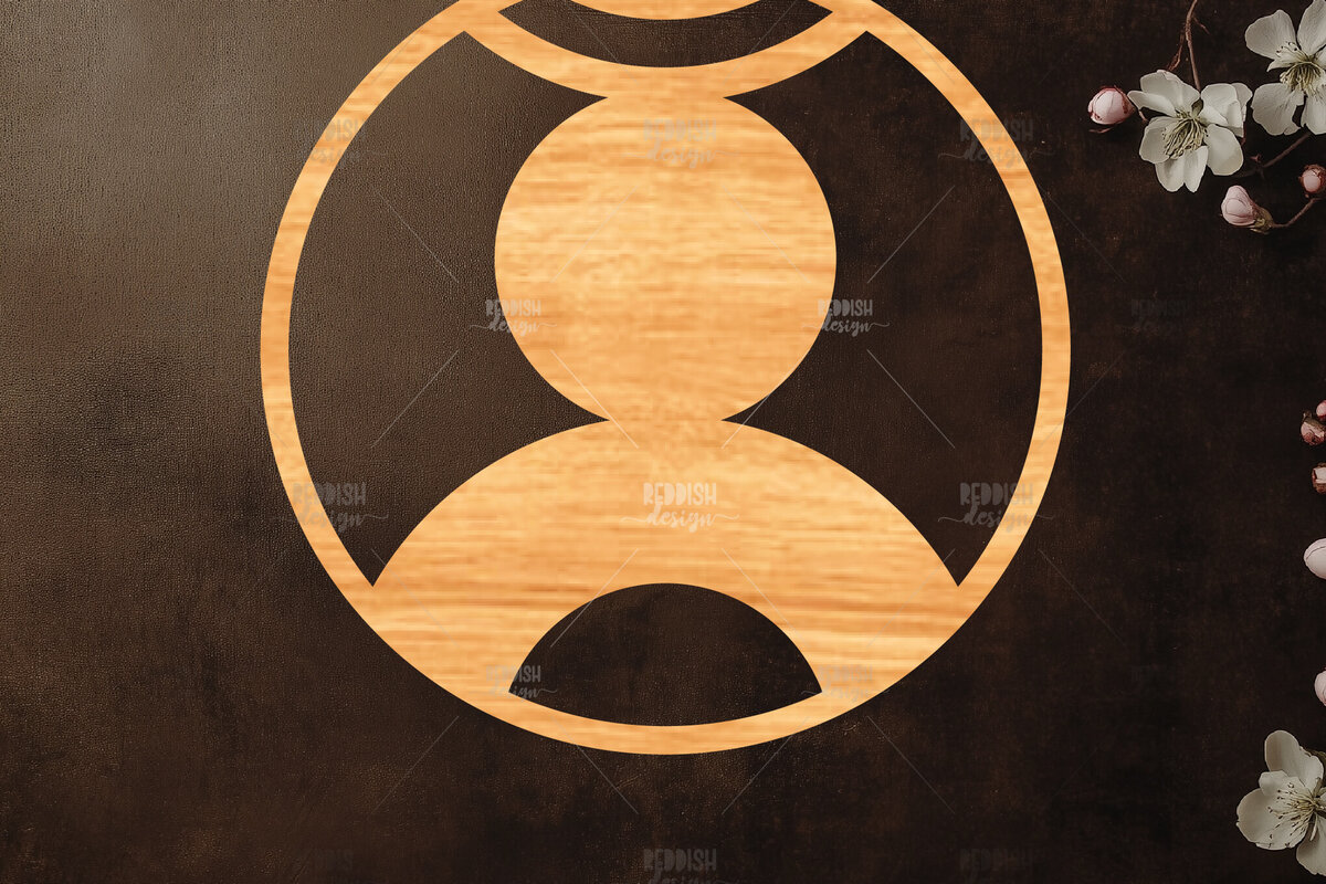 Σετ των 2 Intra απο ξύλο plywood 3mm-4mm πάχος – Στρογγυλή πινακίδα Δίασταση  20x20 cm INTRAFABR-121885773