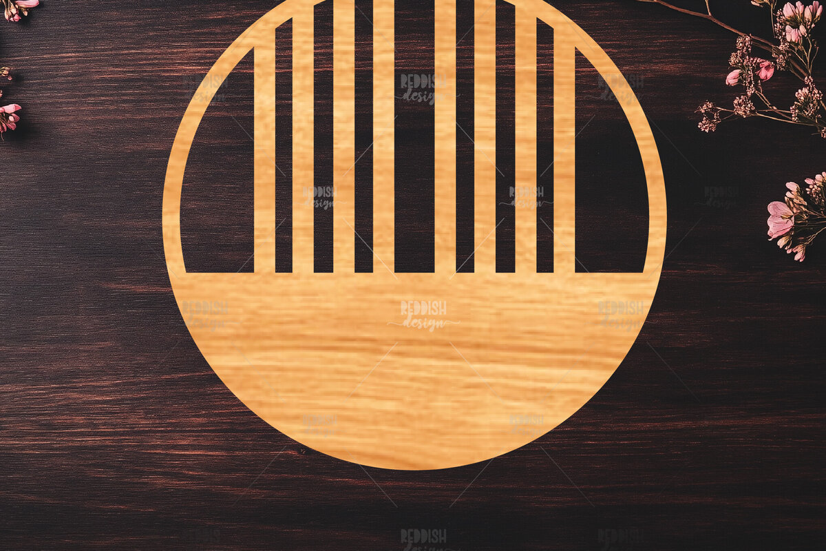 Σετ των 2 Intra απο ξύλο plywood 3mm-4mm πάχος – Στρογγυλή πινακίδα Δίασταση  20x20 cm INTRAFABR-121885878