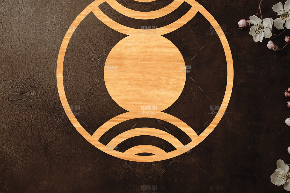 Σετ των 2 Intra απο ξύλο plywood 3mm-4mm πάχος – Στρογγυλή πινακίδα Δίασταση  20x20 cm INTRAFABR-121885955