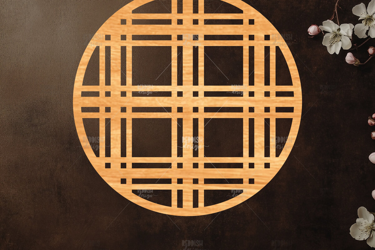 Σετ των 2 Intra απο ξύλο plywood 3mm-4mm πάχος – Στρογγυλή πινακίδα Δίασταση  20x20 cm INTRAFABR-121885605