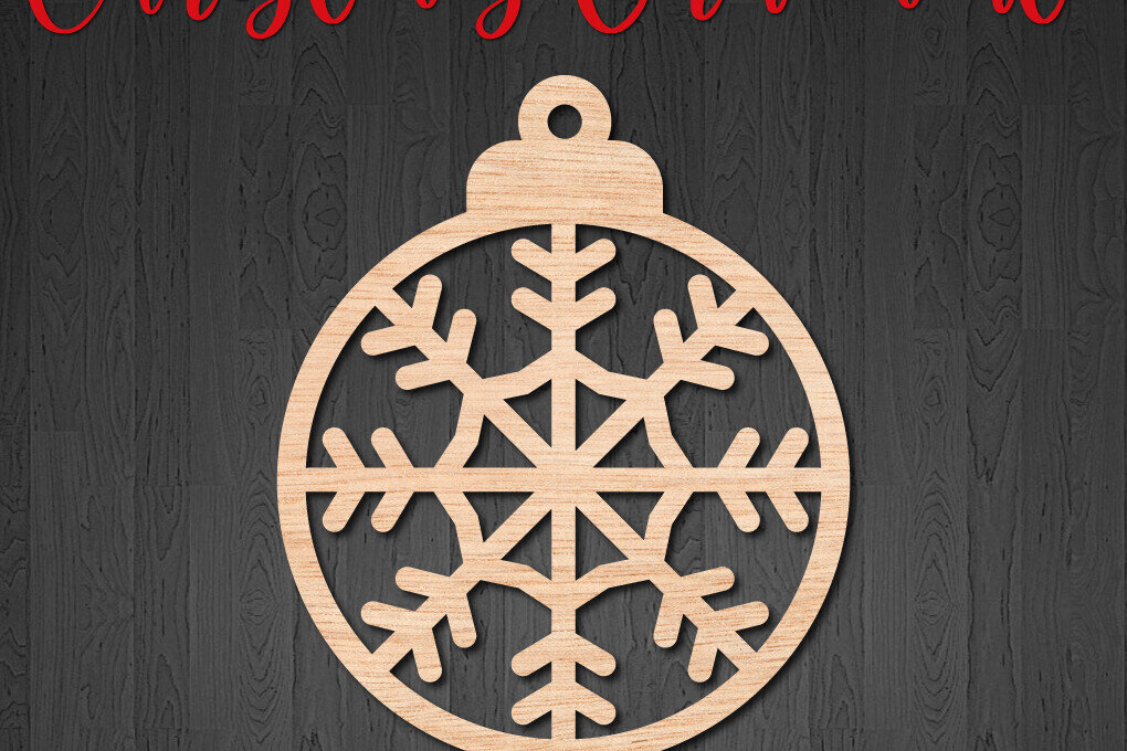 Σετ των 2 Intra απο ξύλο plywood 3mm-4mm πάχος – Στρογγυλό Χριστουγεννιάτικο Στολίδι Snowflake Δίασταση  20x20 cm INTRAFABR-107994673