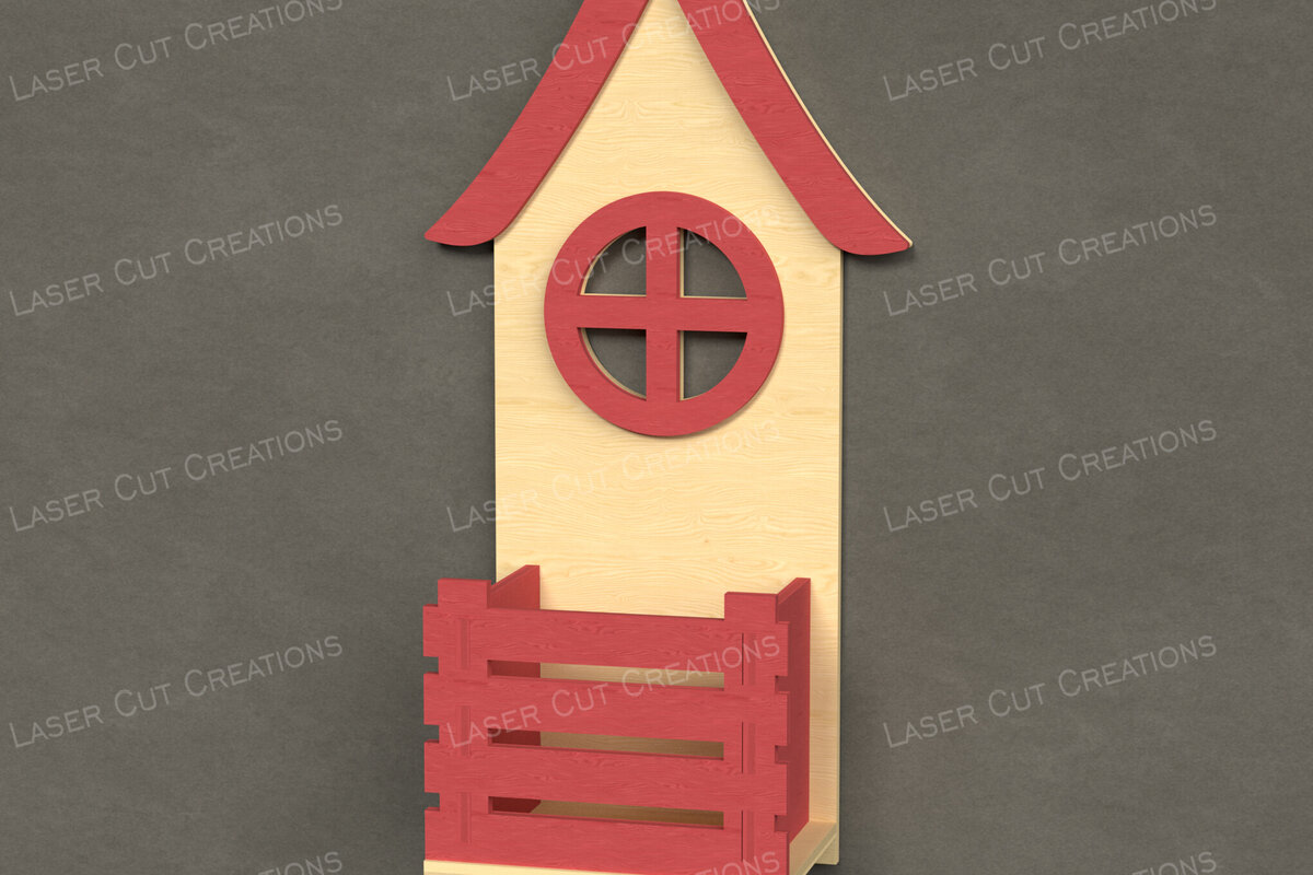 Σετ των 2 Intra απο ξύλο plywood 3mm-4mm πάχος – Κουτί περίφραξης στρογγυλού παραθύρου Δίασταση  20x20 cm INTRAFABR-123613014