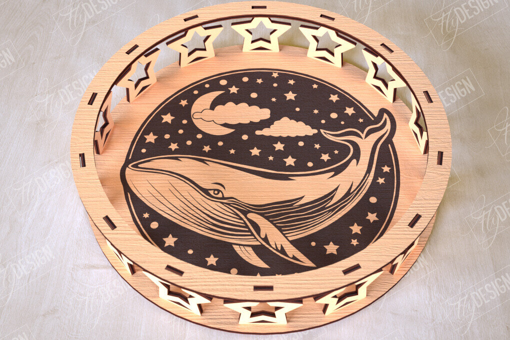 Σετ των 2 Intra απο ξύλο plywood 3mm-4mm πάχος – Στρογγυλό Ξύλινο Κουτί Δώρου | Στάση για επιδόρπιο Δίασταση  20x20 cm INTRAFABR-113997816