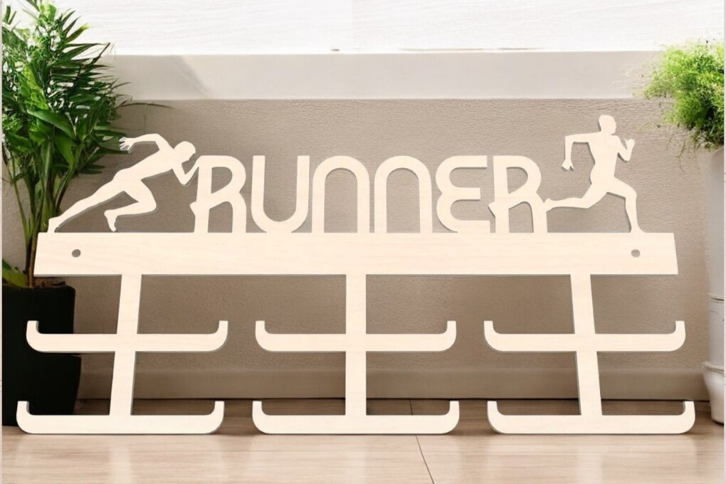 Σετ των 2 Intra απο ξύλο plywood 3mm-4mm πάχος – Κάτοχος μεταλλίου τρεξίματος 201α Δίασταση  20x20 cm INTRAFABR-118418283