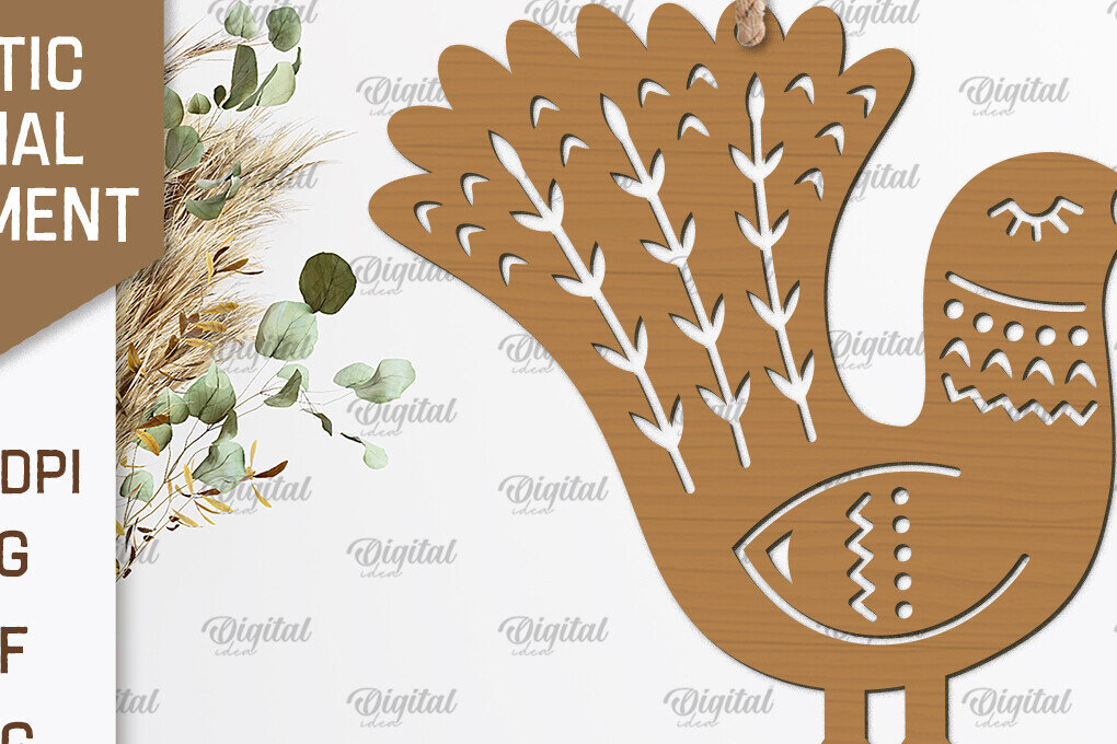 Σετ των 2 Intra απο ξύλο plywood 3mm-4mm πάχος – Ρουστίκ στολίδι για πουλί με λέιζερ Δίασταση  20x20 cm INTRAFABR-102233240