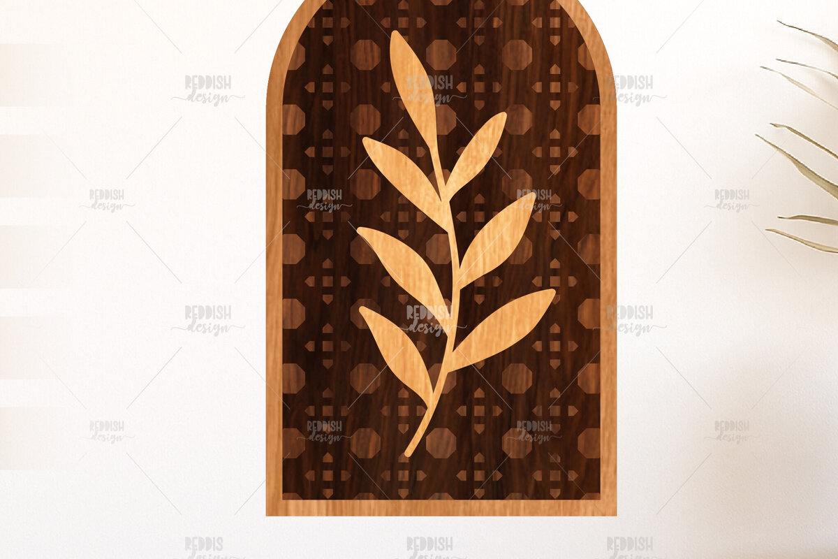 Σετ των 2 Intra απο ξύλο plywood 3mm-4mm πάχος – Ρουστίκ Βοτανική Τέχνη στελέχους Δίασταση  20x20 cm INTRAFABR-124968647