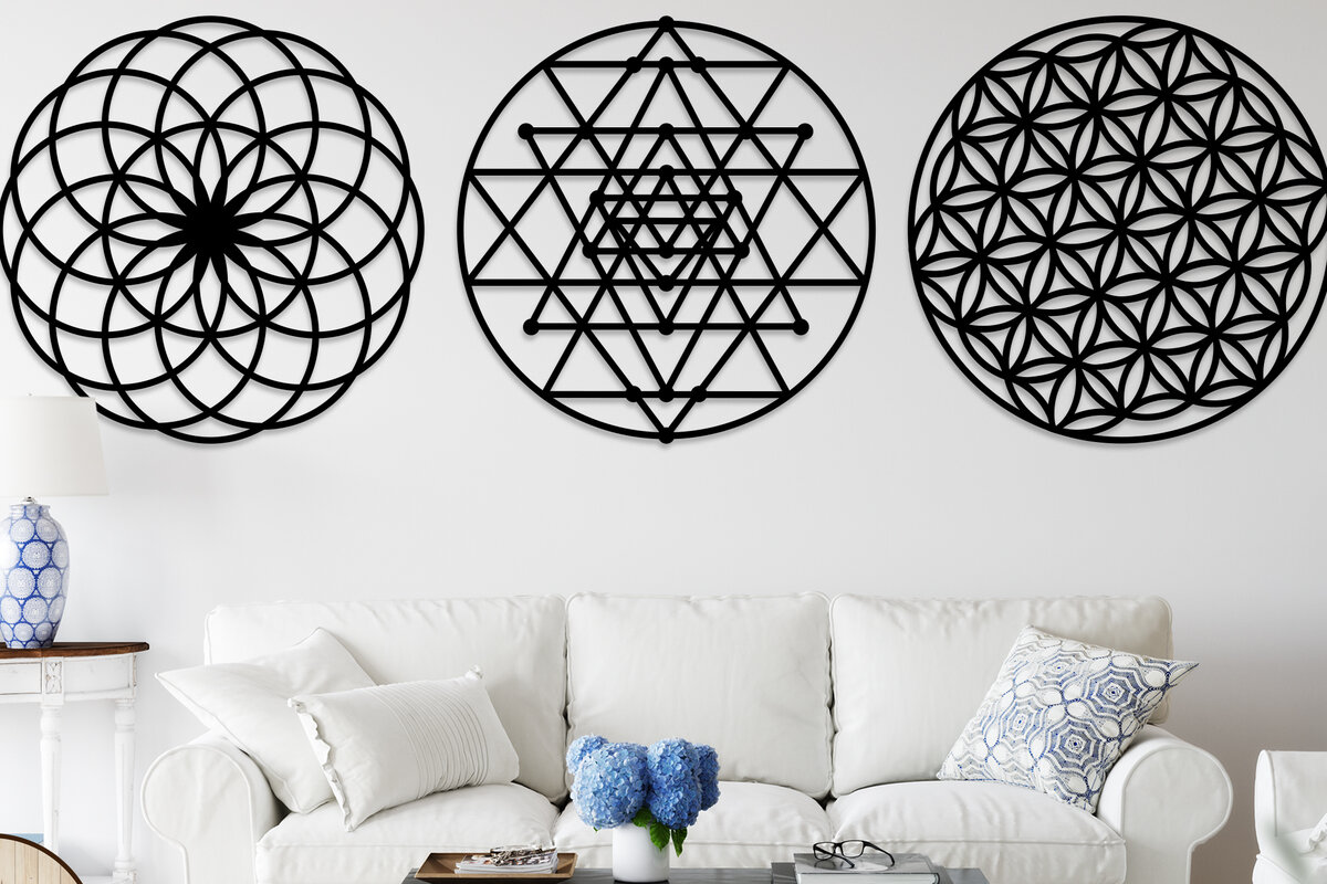 Σετ των 2 Intra απο ξύλο plywood 3mm-4mm πάχος – Ιερή γεωμετρία τοίχου τέχνης, κομμένα αρχεία Δίασταση  40x30 cm INTRAFABR-9387842