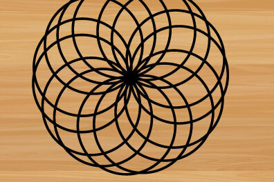 Intra απο ξύλο plywood 3mm-4mm πάχος – Διακόσμηση τοίχου Sacred Geometry Δίασταση  40x30 cm INTRAFABR-69514114