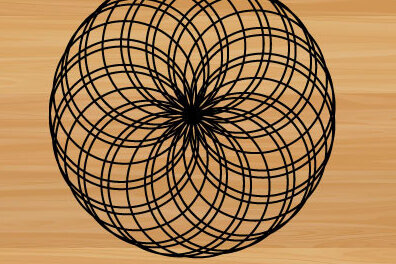 Intra απο ξύλο plywood 3mm-4mm πάχος – Laser διακόσμησης τοίχου Sacred Geometry Δίασταση  40x30 cm INTRAFABR-69514416