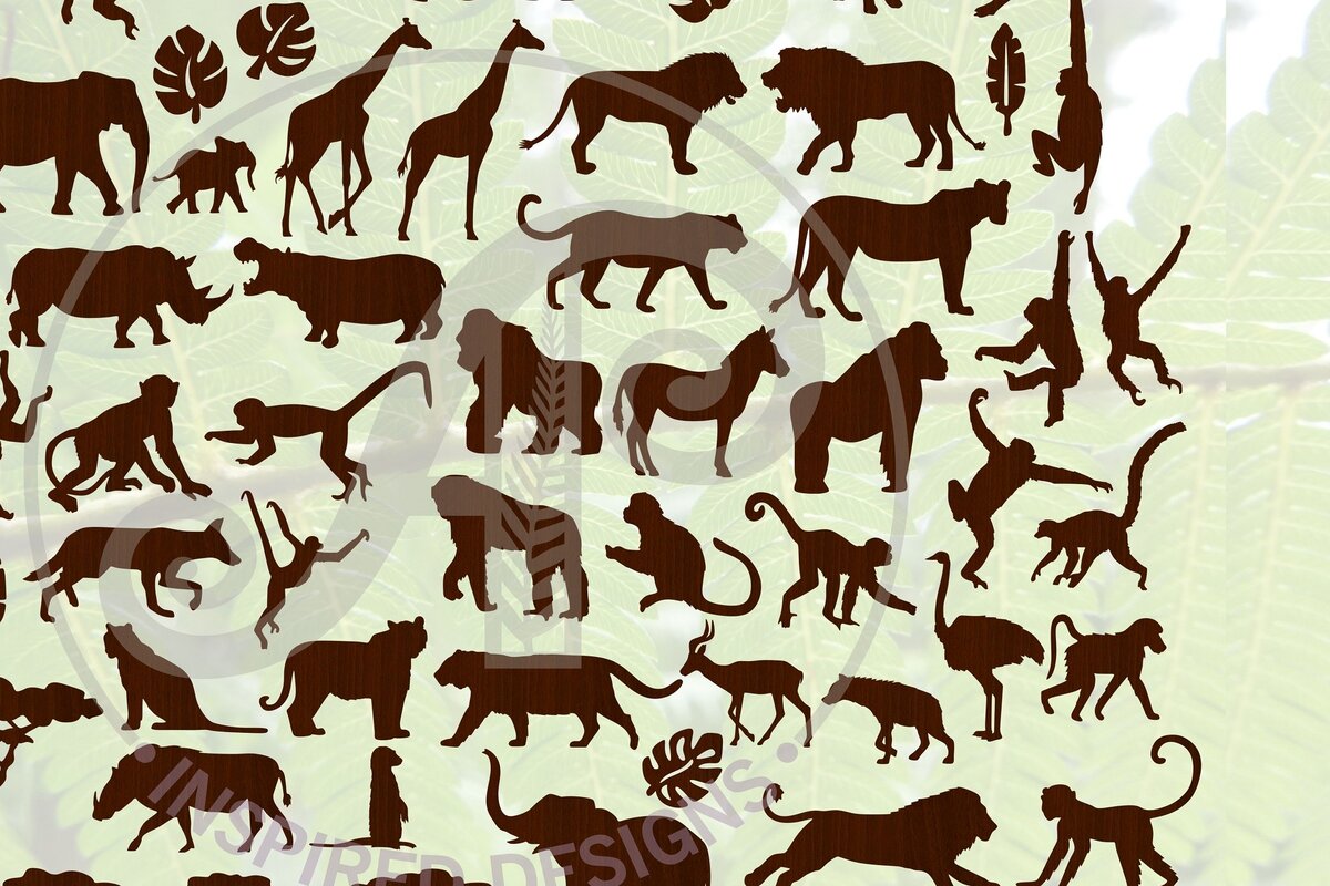 Intra απο ξύλο plywood 3mm-4mm πάχος – Safari Animals Bundle 54 Designs Δίασταση  40x30 cm INTRAFABR-65795948