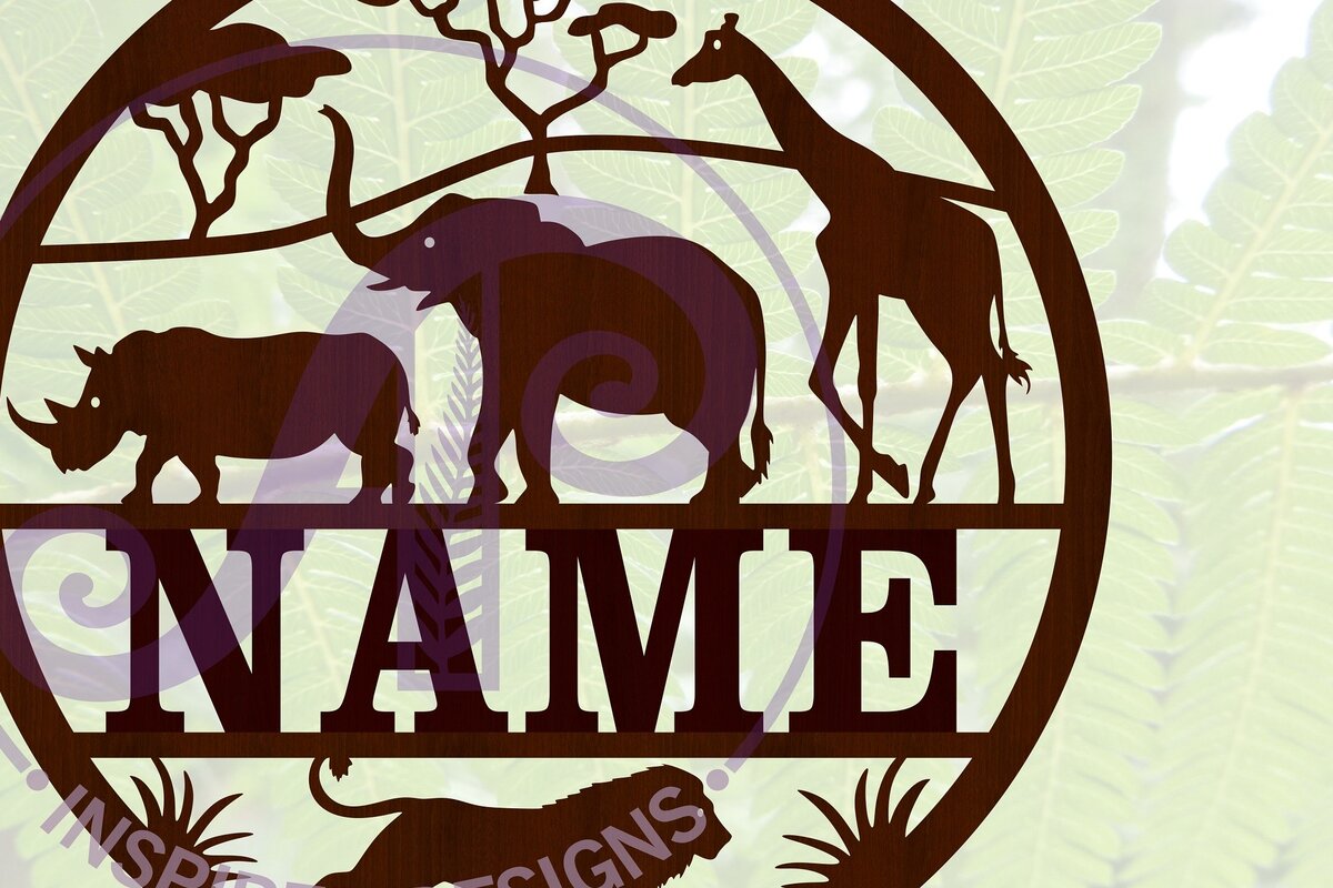 Intra απο ξύλο plywood 3mm-4mm πάχος – Αρχείο αποκοπής Sign Name Safari Δίασταση  40x30 cm INTRAFABR-67418377