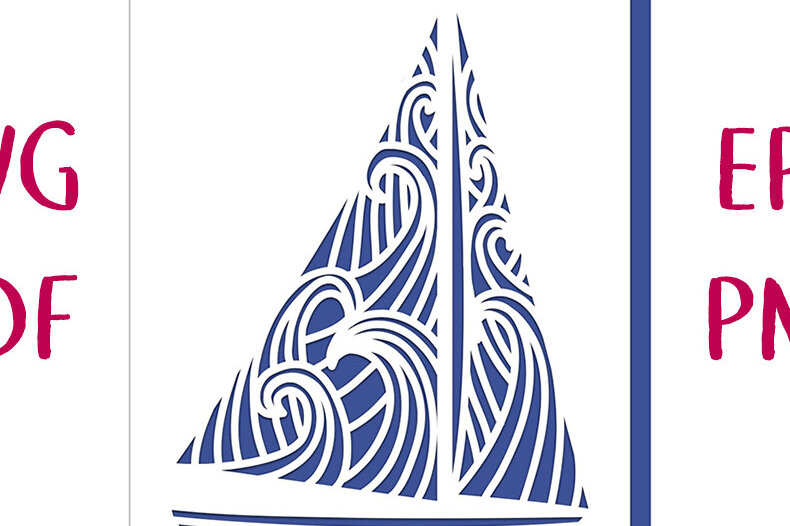 Σετ των 2 Intra απο ξύλο plywood 3mm-4mm πάχος – Ιστιοπλοϊκό σκάφος με κάρτα Waves Cut Δίασταση  20x20 cm INTRAFABR-12233639