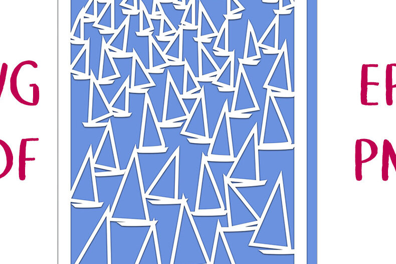 Σετ των 2 Intra απο ξύλο plywood 3mm-4mm πάχος – Αρχείο περικοπής Card Sailing Boats Δίασταση  20x20 cm INTRAFABR-12233748