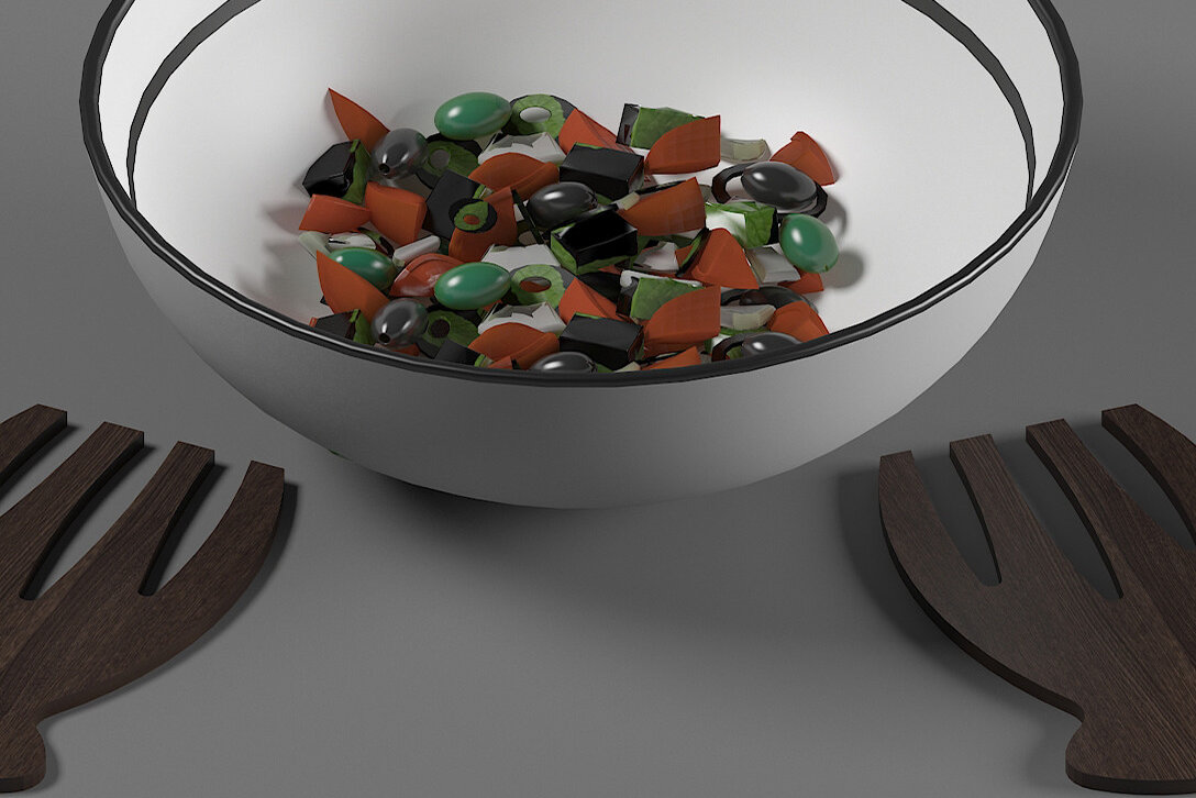 Σετ των 2 Intra απο ξύλο plywood 3mm-4mm πάχος – Χέρια διακομιστή σαλάτας / κουζινικά σκεύη 311 Δίασταση  20x20 cm INTRAFABR-54574011