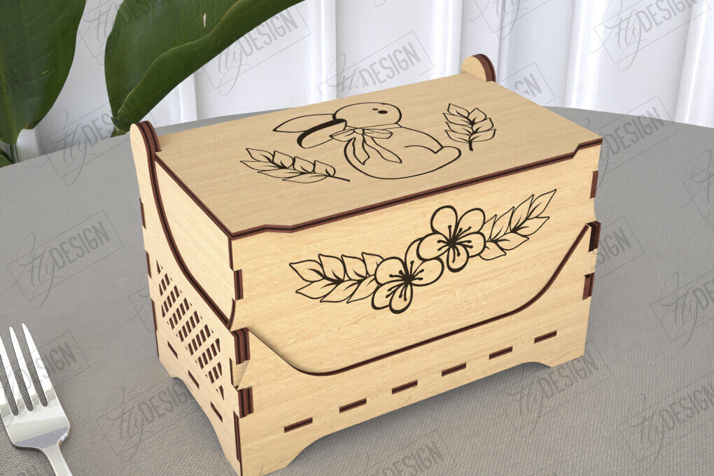 Σετ των 2 Intra απο ξύλο plywood 3mm-4mm πάχος – Κουτί αλατιού | Είδη κουζίνας | Κουτί αποθήκευσης Δίασταση  20x20 cm INTRAFABR-113918761