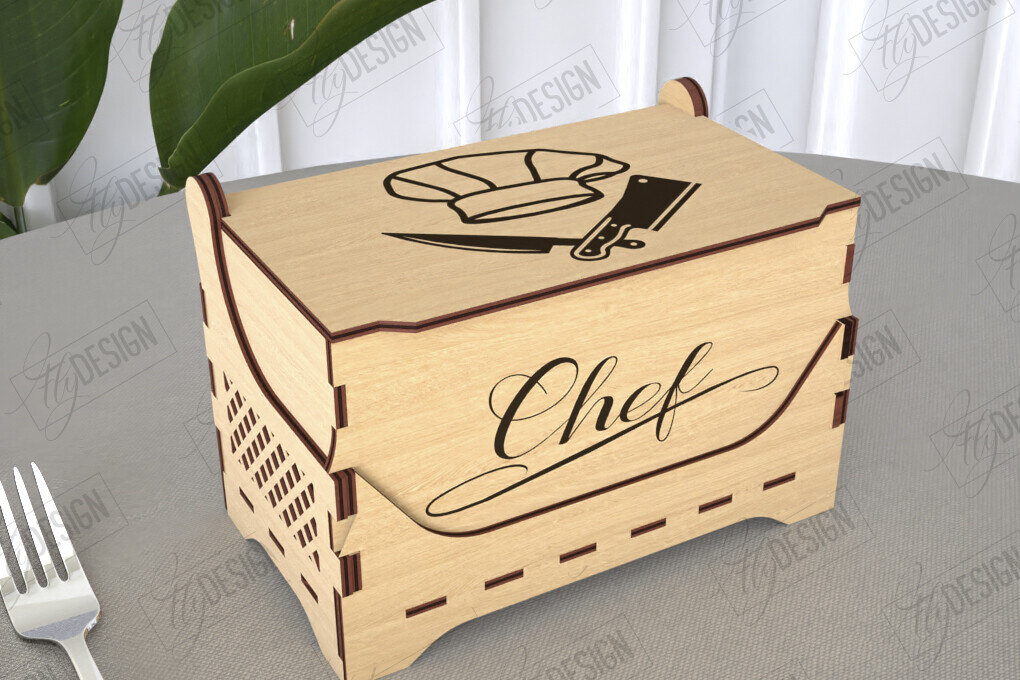 Σετ των 2 Intra απο ξύλο plywood 3mm-4mm πάχος – Κουτί αλατιού | Είδη κουζίνας | Κουτί αποθήκευσης Δίασταση  20x20 cm INTRAFABR-113918773