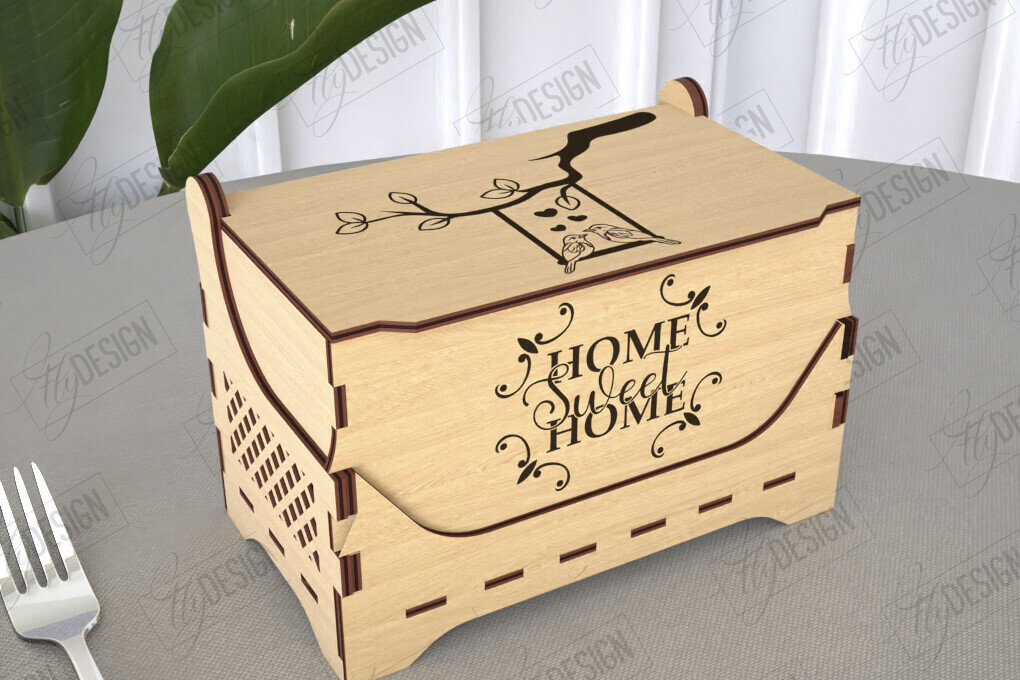 Σετ των 2 Intra απο ξύλο plywood 3mm-4mm πάχος – Κουτί αλατιού | Είδη κουζίνας | Κουτί αποθήκευσης Δίασταση  20x20 cm INTRAFABR-113918792