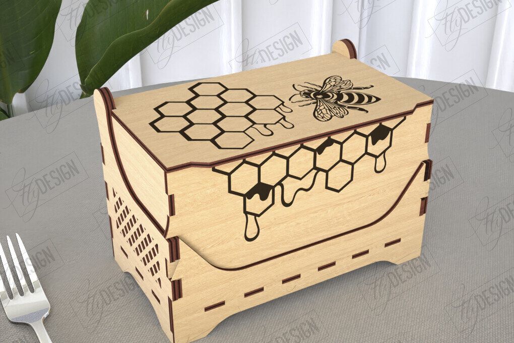 Σετ των 2 Intra απο ξύλο plywood 3mm-4mm πάχος – Κουτί αλατιού | Είδη κουζίνας | Κουτί αποθήκευσης Δίασταση  20x20 cm INTRAFABR-113918800