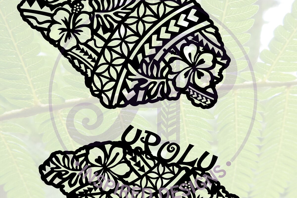 Σετ των 2 Intra απο ξύλο plywood 3mm-4mm πάχος – Αρχείο κοπής λέιζερ Design Samoa Δίασταση  40x30 cm INTRAFABR-65795959