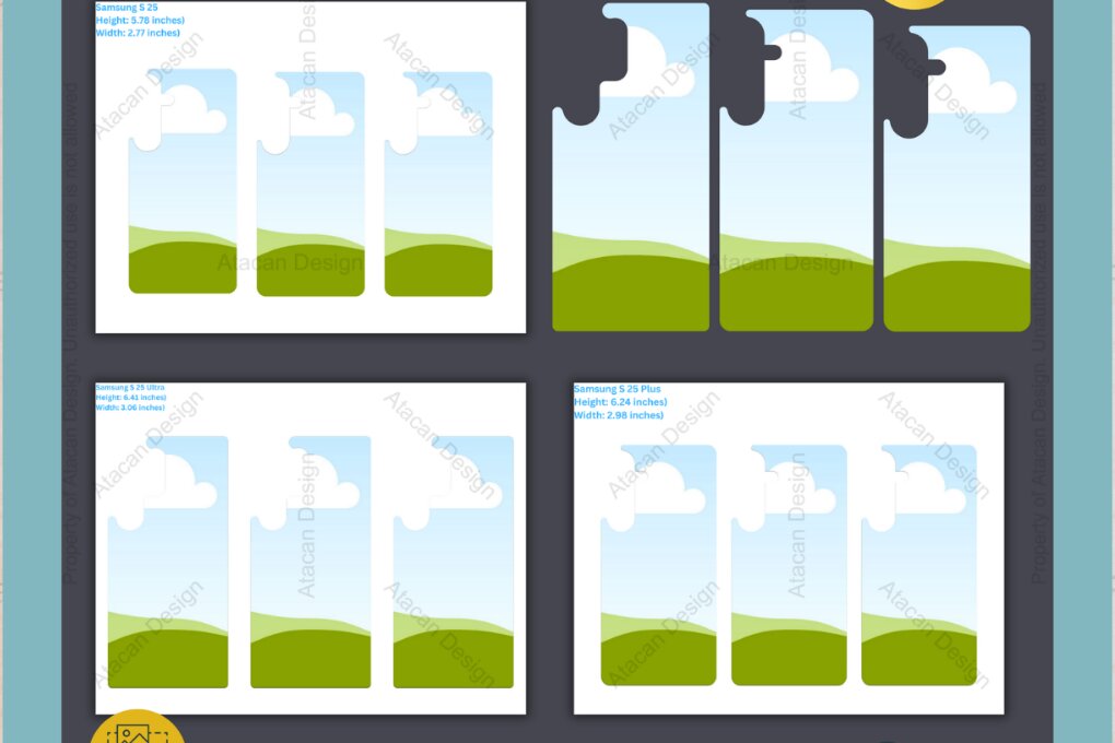 Σετ των 2 Intra απο ξύλο plywood 3mm-4mm πάχος – Πρότυπο Samsung S25 288 Δίασταση  20x20 cm INTRAFABR-118756981