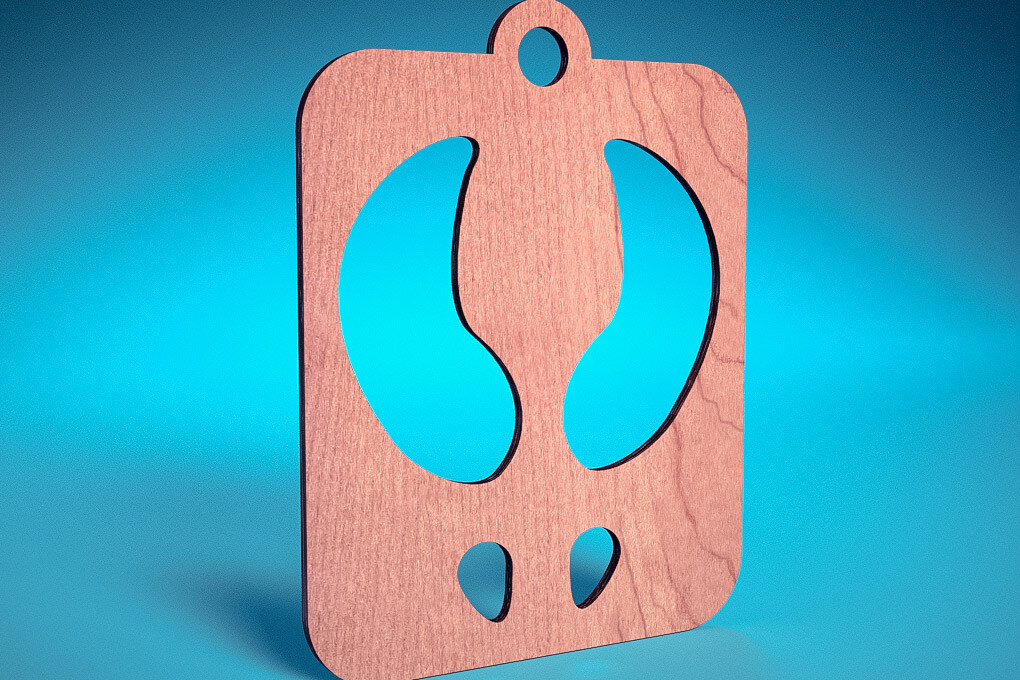 Σετ των 2 Intra απο ξύλο plywood 3mm-4mm πάχος – Santa Boot Stencil | Δίασταση  20x20 cm INTRAFABR-72093059