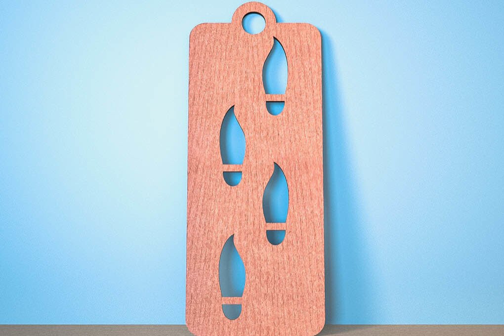 Σετ των 2 Intra απο ξύλο plywood 3mm-4mm πάχος – Santa Boot Stencil | Χριστούγεννα Δίασταση  20x20 cm INTRAFABR-74931136