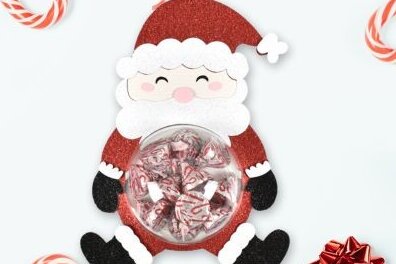 Σετ των 2 Intra απο ξύλο plywood 3mm-4mm πάχος – Αρχείο Holder Santa Christmas Δίασταση  20x20 cm INTRAFABR-108785986