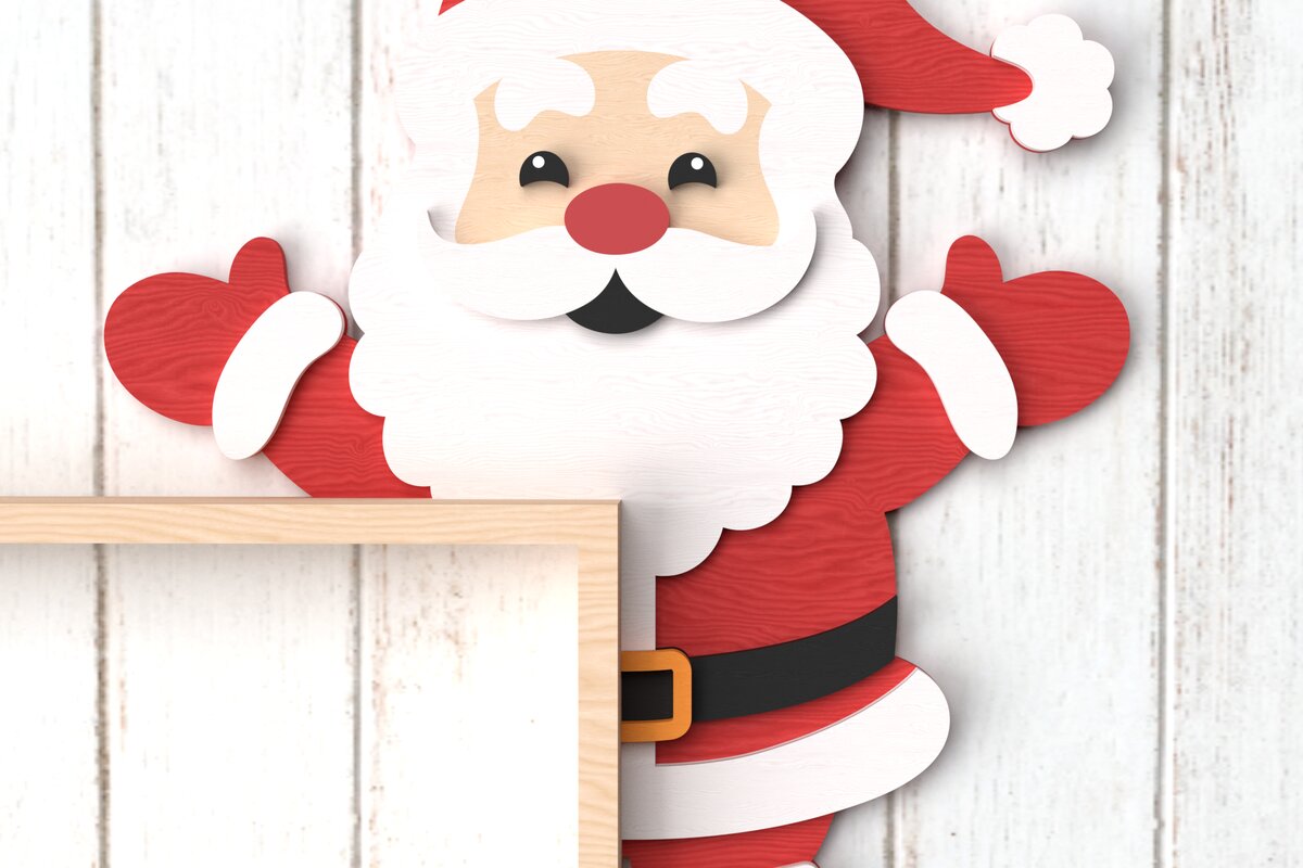 Σετ των 2 Intra απο ξύλο plywood 3mm-4mm πάχος – Γωνιακή διακόσμηση ραφιών Άγιου Βασίλη Δίασταση  20x20 cm INTRAFABR-110667623