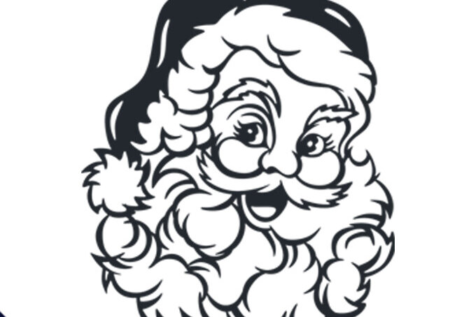 Σετ των 2 Intra απο ξύλο plywood 3mm-4mm πάχος – Santa Face Χριστουγεννιάτικη Δίασταση  20x20 cm INTRAFABR-85834205