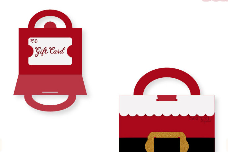 Σετ των 2 Intra απο ξύλο plywood 3mm-4mm πάχος – Πρότυπο θήκης καρτών δώρου Santa Δίασταση  20x20 cm INTRAFABR-7278696