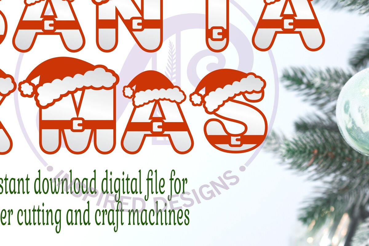 Σετ των 2 Intra απο ξύλο plywood 3mm-4mm πάχος – Σετ αλφαβήτου με γράμματα Santa. 26 Στρώμα Δίασταση  20x20 cm INTRAFABR-79497112