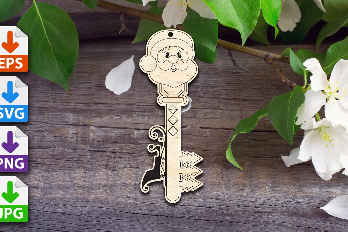 Σετ των 2 Intra απο ξύλο plywood 3mm-4mm πάχος – Santa Key V2 Δίασταση  20x20 cm INTRAFABR-39714062