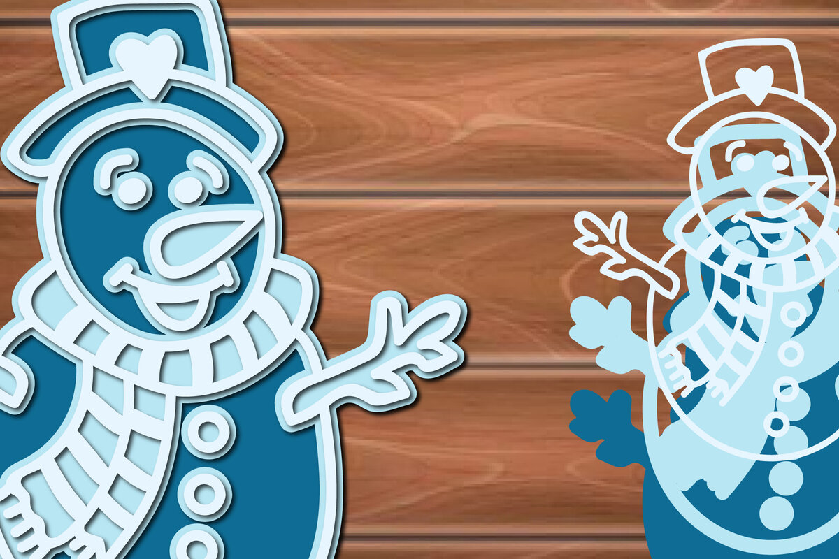 Σετ των 2 Intra απο ξύλο plywood 3mm-4mm πάχος – Santa Multilayer Δίασταση  20x20 cm INTRAFABR-17623547