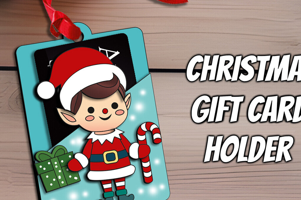 Σετ των 2 Intra απο ξύλο plywood 3mm-4mm πάχος – Θήκη χριστουγεννιάτικων δώρων Ξωτικού του Άη Βασίλη Δίασταση  20x20 cm INTRAFABR-111602116