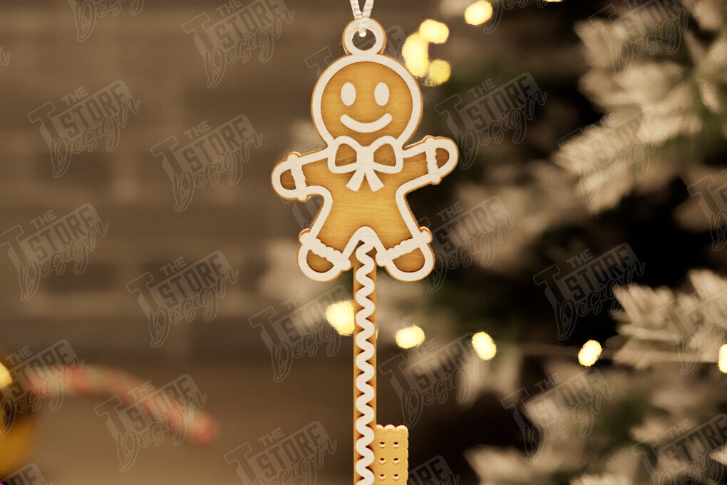 Σετ των 2 Intra απο ξύλο plywood 3mm-4mm πάχος – Το μαγικό κλειδί του Άγιου Βασίλη | Παιχνίδι Χριστουγεννιάτικου Δέντρου Δίασταση  20x20 cm INTRAFABR-105748061